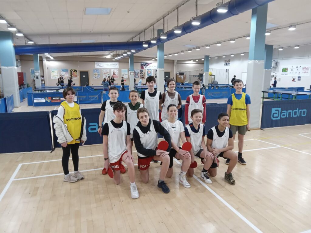Nos pongistes au pied du podium au championnat départemental UNSS