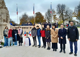 La classe défense saluée par Mme la Rectrice à la cérémonie du 11 novembre